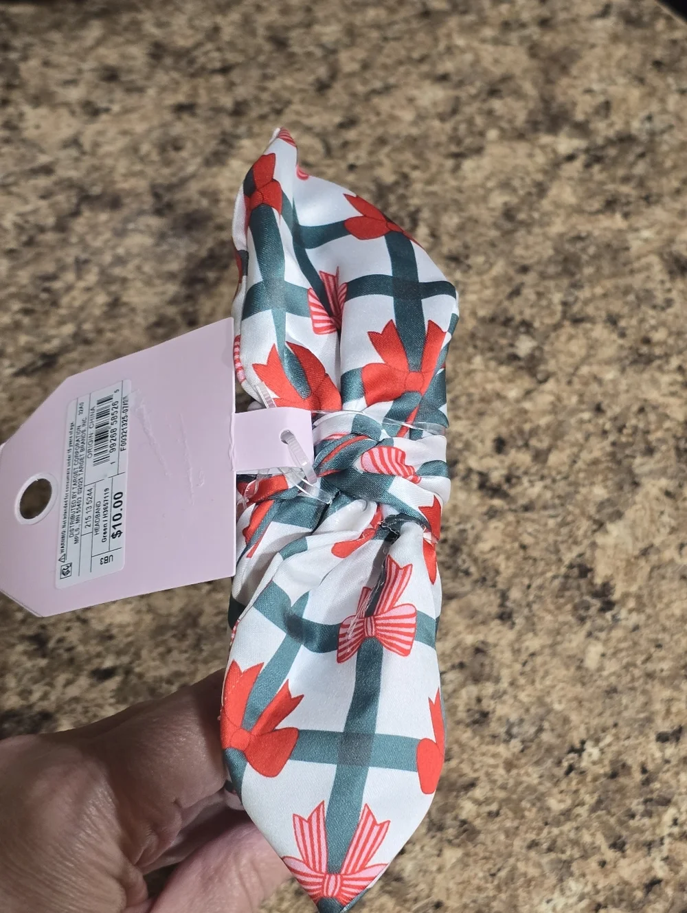 Festive Christmas Plaid Bow Headband